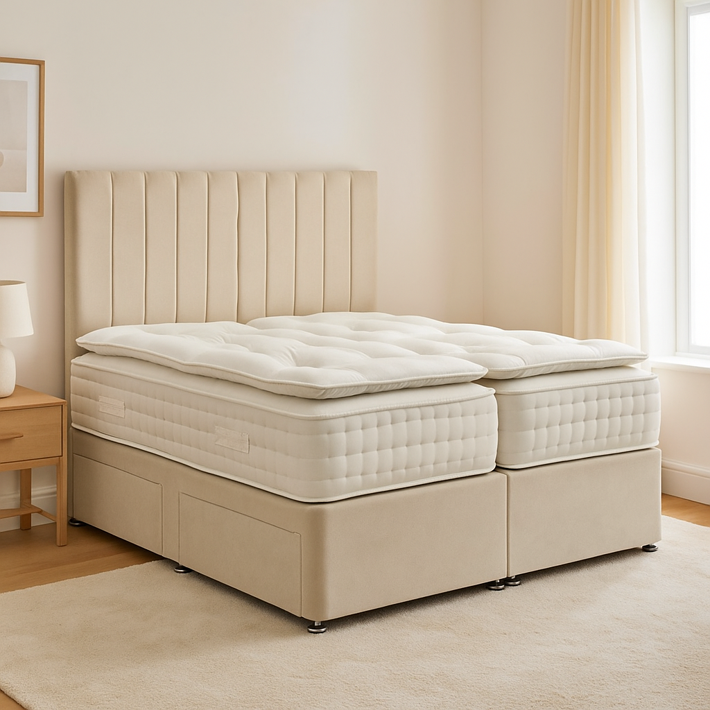 Nebula Pocket Sprung Zip & Link Pillow Top Divan Bed Set