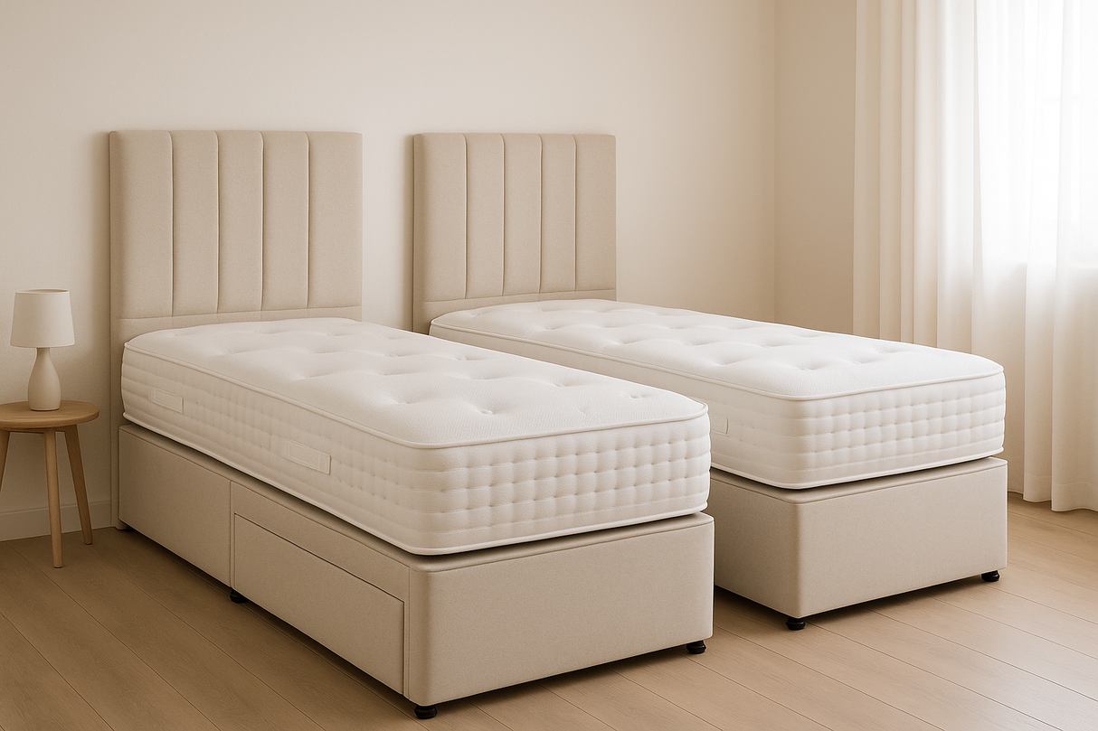 Kashmira 2000 Firm Pocket Spung Zip & Link Divan Bed Set