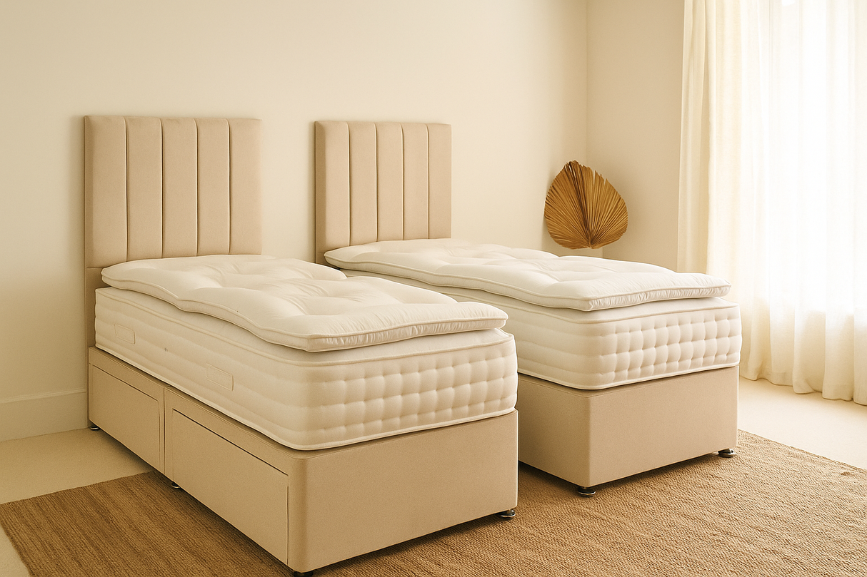 Nebula Pocket Sprung Zip & Link Pillow Top Divan Bed Set