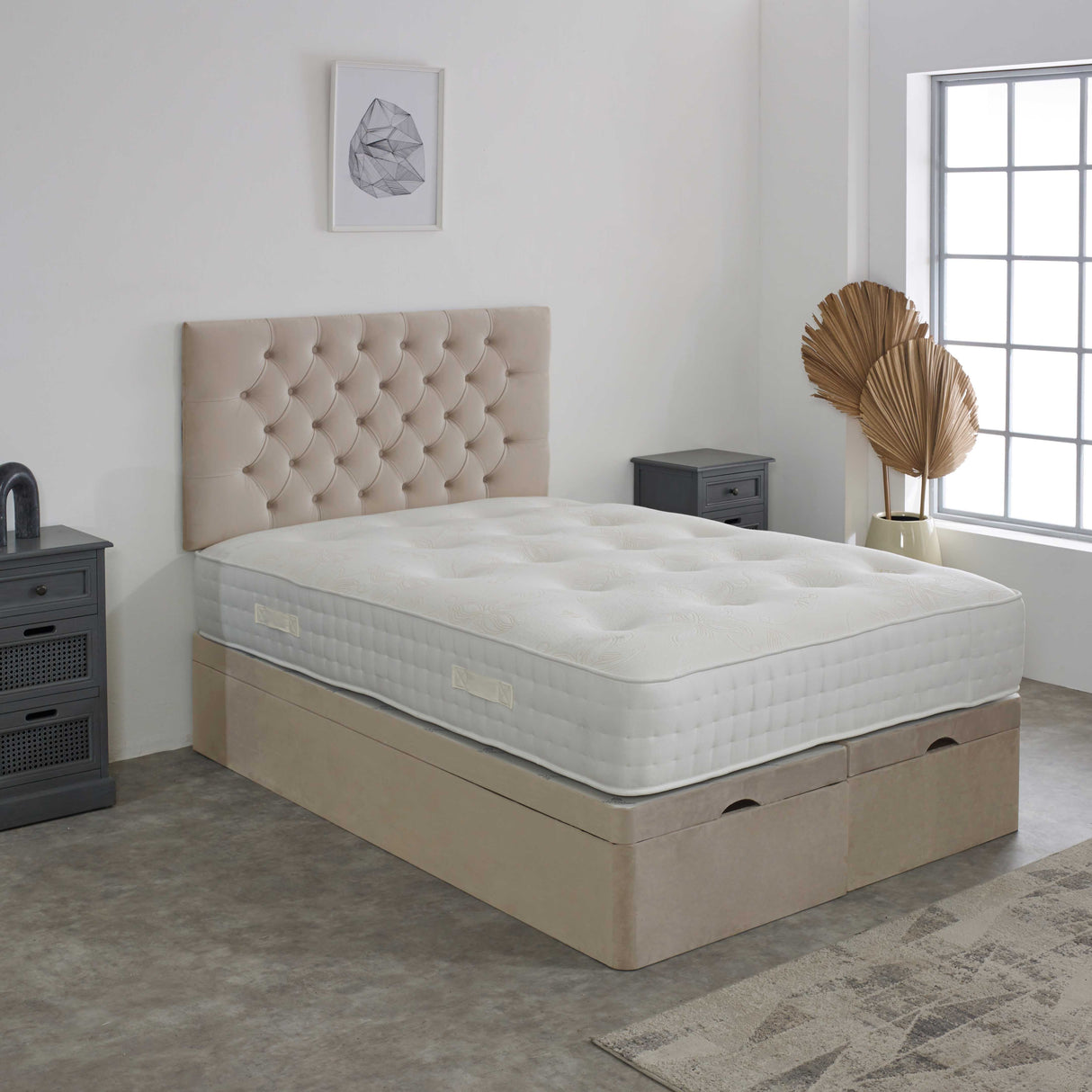 Chesterfield Ottoman Storage Divan Bed Set
