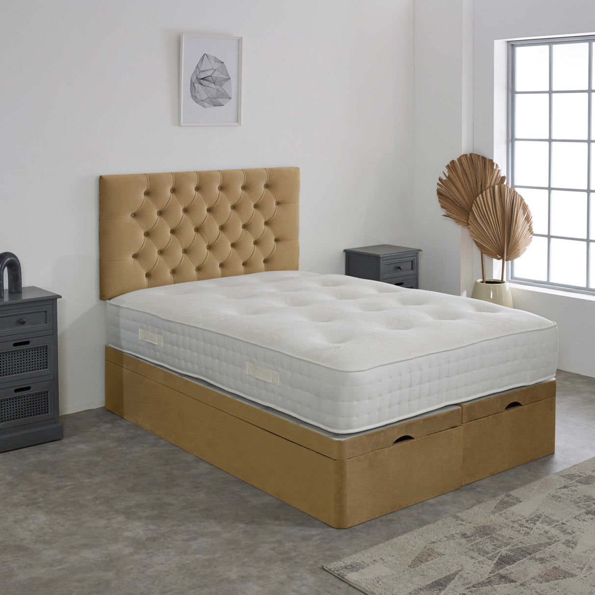 Chesterfield Ottoman Storage Divan Bed Set