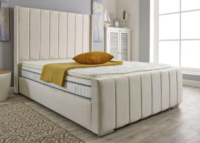 Noni Winged Upholstered Bed Frame