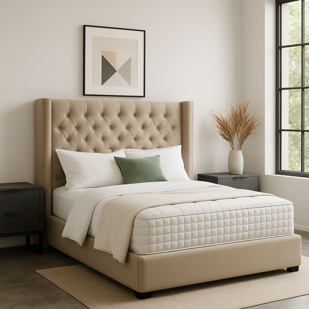 Brent Chesterfield Winged Bed Frame