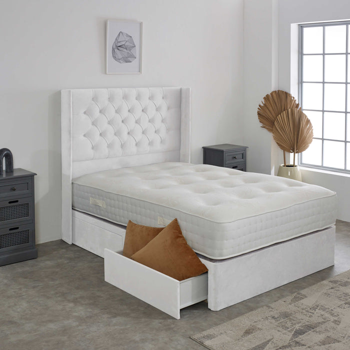 Chesterfield Winged Divan Bed Set — Divan Bed Direct