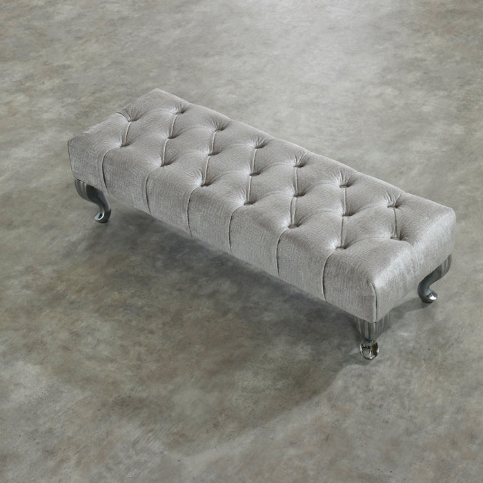 Palermo Chesterfield Upholstered Footstool