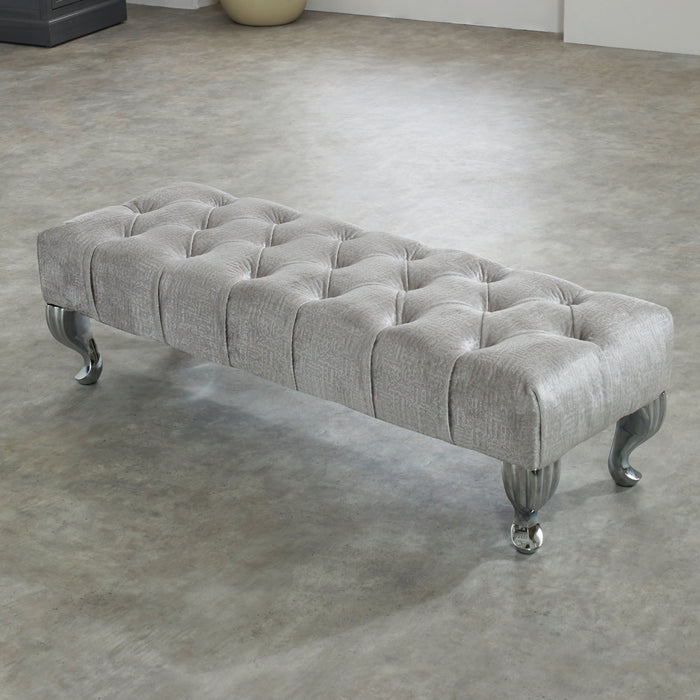 Palermo Chesterfield Upholstered Footstool